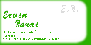 ervin nanai business card